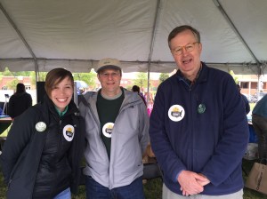 Ready for 100 Community Outreach Coordinator Taylor Bennett, Mount Vernon Group of the Sierra Club Chair Dean Amel, and Virginia Chapter Sierra Club Chair Seth Heald.