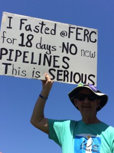Charlie Strickler of Harrisonburg, Virginia, was one of a dozen activists who fasted last September in protest of FERC's role in approving natural gas pipelines, citing their contribution to climate change and harm to communities in their path. Photo by Ivy Main.