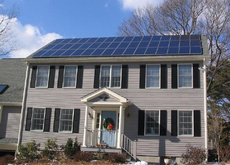 House with solar panels