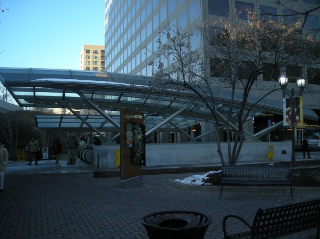Entrance to Crystal City Metro Station in Arlington, Virginia