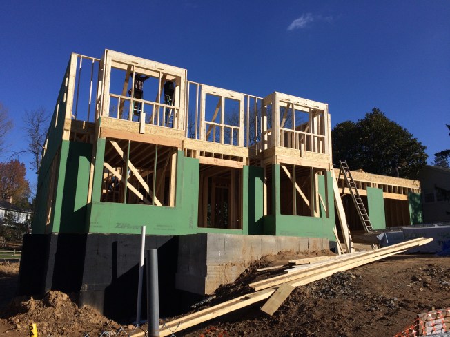 A house under construction in McLean, VA