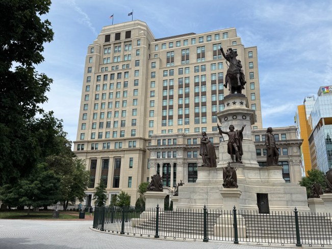 Monument in front of general Assembly Building in Richmond, VA. 